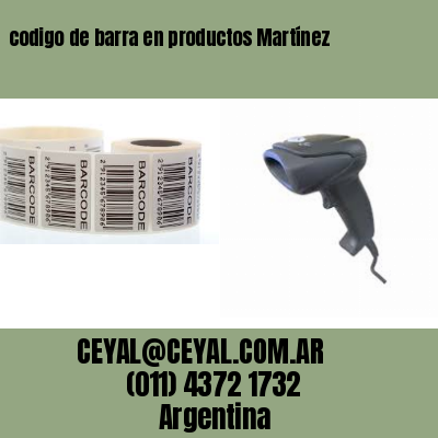 codigo de barra en productos Martínez