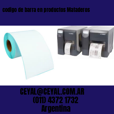 codigo de barra en productos Mataderos