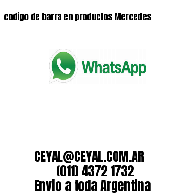 codigo de barra en productos Mercedes
