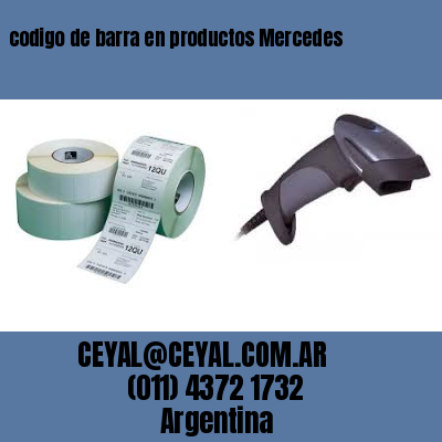 codigo de barra en productos Mercedes