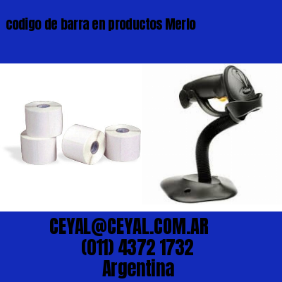 codigo de barra en productos Merlo