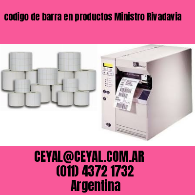 codigo de barra en productos Ministro Rivadavia
