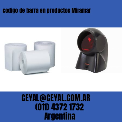 codigo de barra en productos Miramar