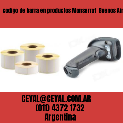 codigo de barra en productos Monserrat  Buenos Aires