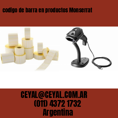codigo de barra en productos Monserrat