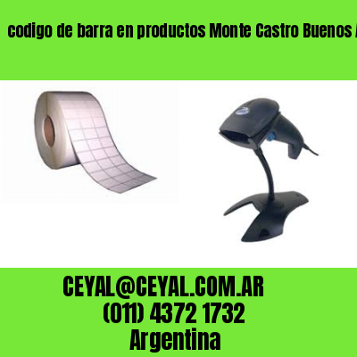 codigo de barra en productos Monte Castro Buenos Aires