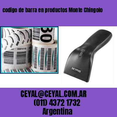 codigo de barra en productos Monte Chingolo