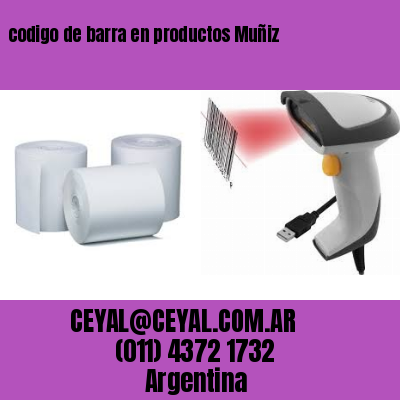 codigo de barra en productos Muñiz