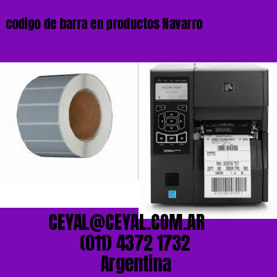 codigo de barra en productos Navarro