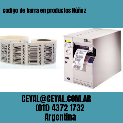 codigo de barra en productos Núñez