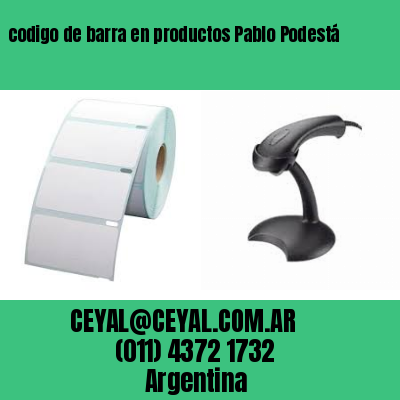 codigo de barra en productos Pablo Podestá