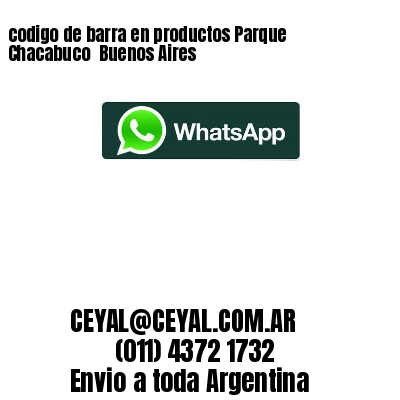 codigo de barra en productos Parque Chacabuco  Buenos Aires
