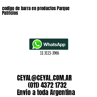 codigo de barra en productos Parque Patricios
