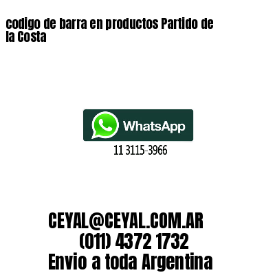 codigo de barra en productos Partido de la Costa
