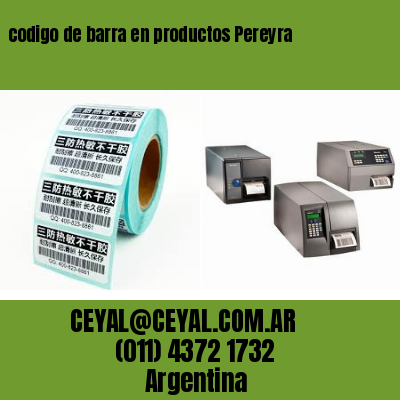 codigo de barra en productos Pereyra