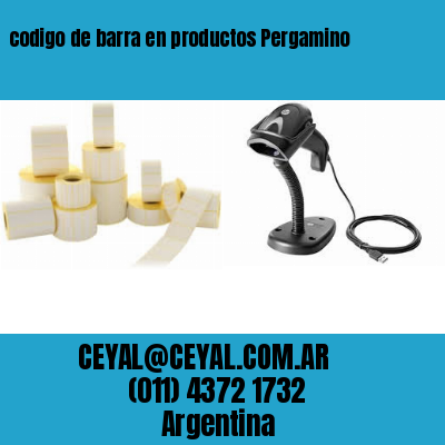 codigo de barra en productos Pergamino