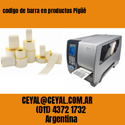 codigo de barra en productos Pigüé