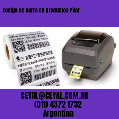 codigo de barra en productos Pilar