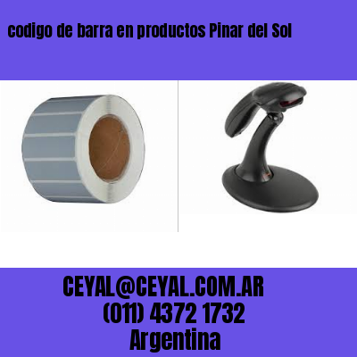 codigo de barra en productos Pinar del Sol