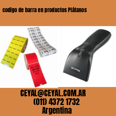 codigo de barra en productos Plátanos