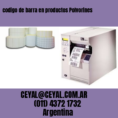 codigo de barra en productos Polvorines