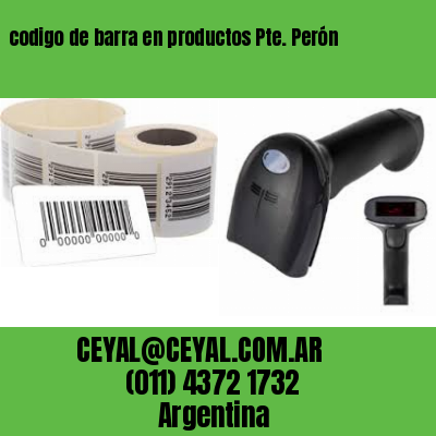 codigo de barra en productos Pte. Perón