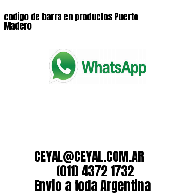 codigo de barra en productos Puerto Madero
