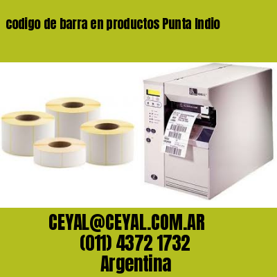 codigo de barra en productos Punta Indio