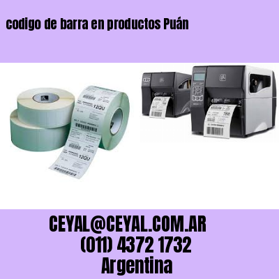 codigo de barra en productos Puán