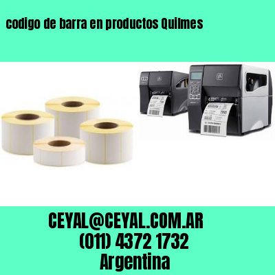 codigo de barra en productos Quilmes
