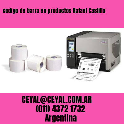 codigo de barra en productos Rafael Castillo