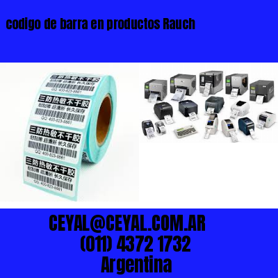 codigo de barra en productos Rauch