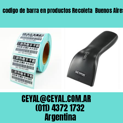 codigo de barra en productos Recoleta  Buenos Aires