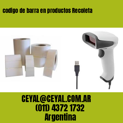 codigo de barra en productos Recoleta