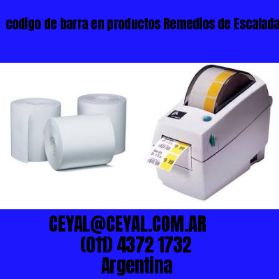 codigo de barra en productos Remedios de Escalada