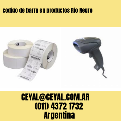 codigo de barra en productos Rio Negro