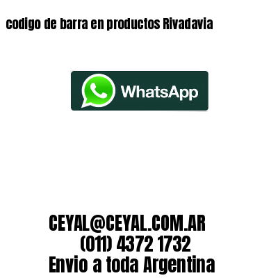 codigo de barra en productos Rivadavia
