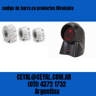 codigo de barra en productos Rivadavia