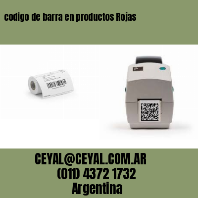 codigo de barra en productos Rojas