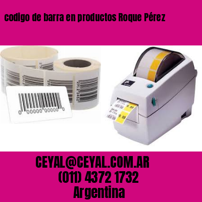 codigo de barra en productos Roque Pérez