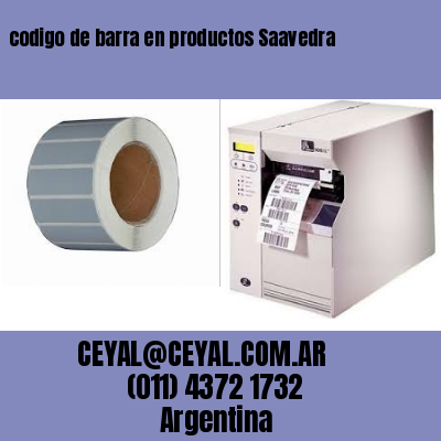 codigo de barra en productos Saavedra