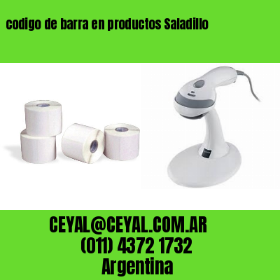 codigo de barra en productos Saladillo