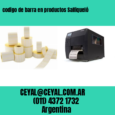codigo de barra en productos Salliqueló