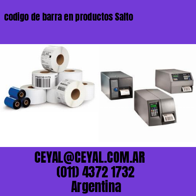 codigo de barra en productos Salto