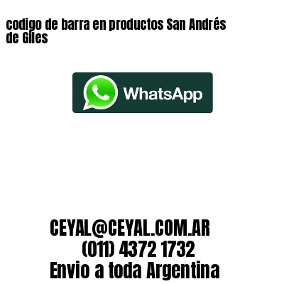 codigo de barra en productos San Andrés de Giles