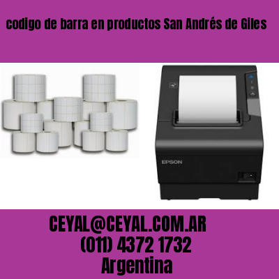 codigo de barra en productos San Andrés de Giles