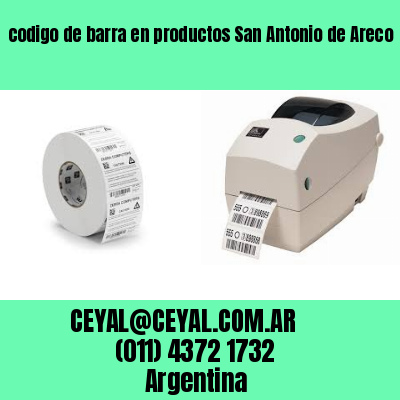 codigo de barra en productos San Antonio de Areco