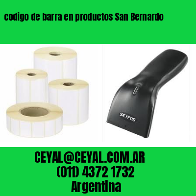 codigo de barra en productos San Bernardo