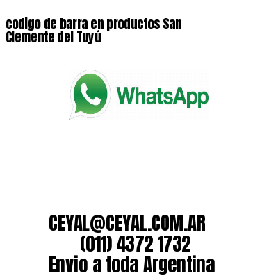 codigo de barra en productos San Clemente del Tuyú
