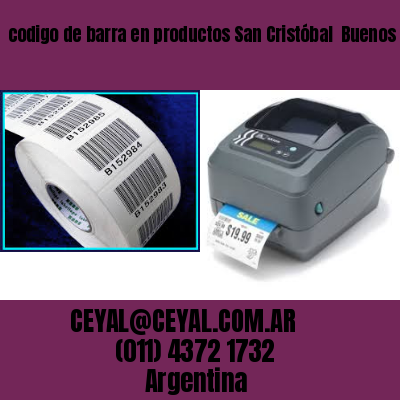 codigo de barra en productos San Cristóbal  Buenos Aires